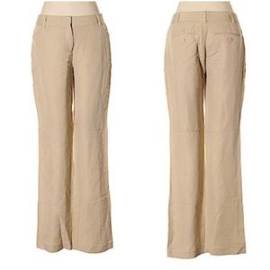 Calvin Klein Tan Linen Blend Pants
